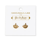 Spaghetti Stud Earring 18K Gold Plated